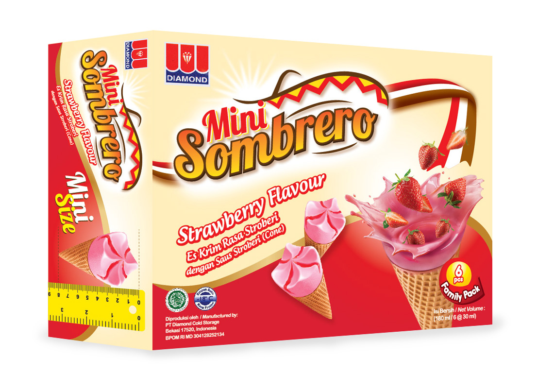 Mini Sombrero Ice Cream Strawberry
